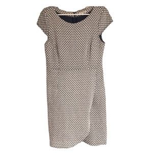 Lace & Mesh navy blue and white dress, size L.